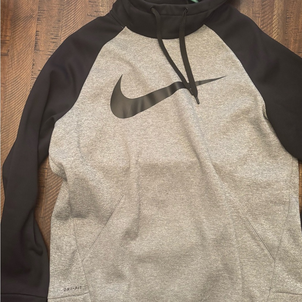 Nike Black and Gray Hoodie